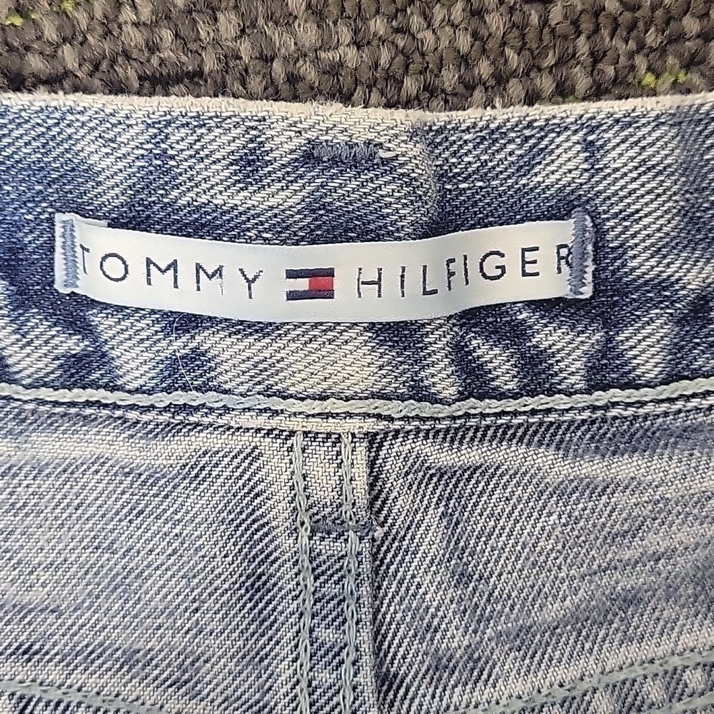 Y2K Blue Jean Pencil Skirt Tommy Hilfiger-Size Med.(vintage Check measurements) - Picture 7 of 13